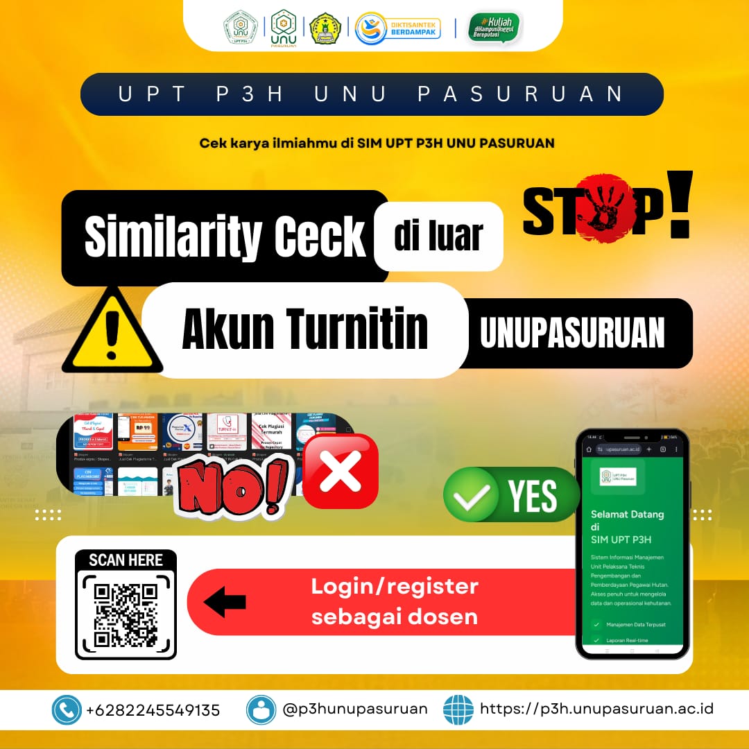 KEDAULATAN DATA: UNU Pasuruan Stop Similarity Check di Luar Institusi
