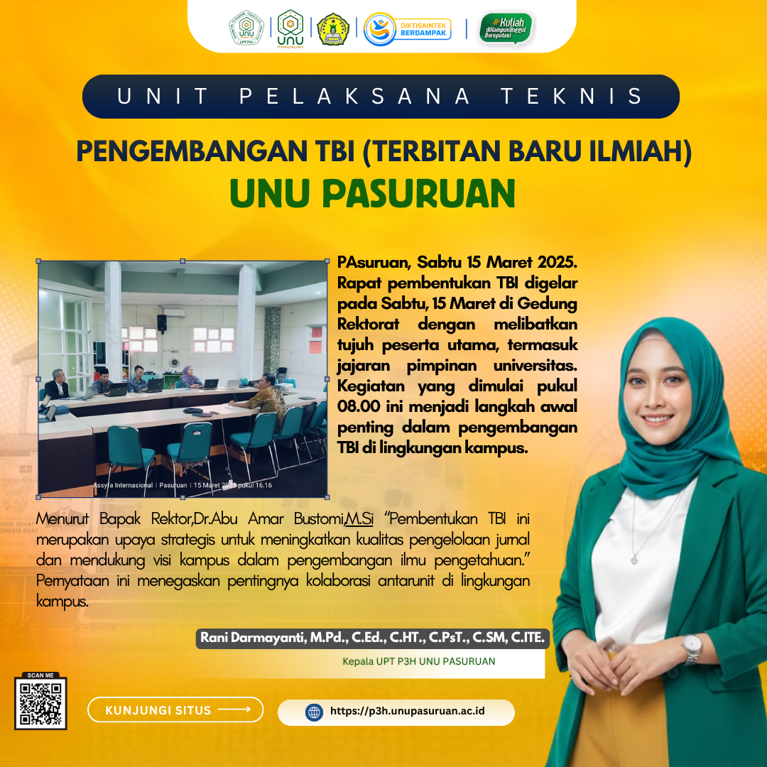 Rapat Pengembangan TBI di UNU Pasuruan