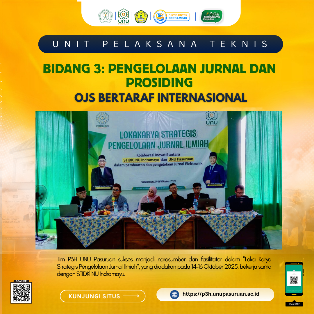 P3H UNU Pasuruan Kawal STIDKI NU Indramayu Luncurkan 4 Jurnal OJS Bertaraf Internasional