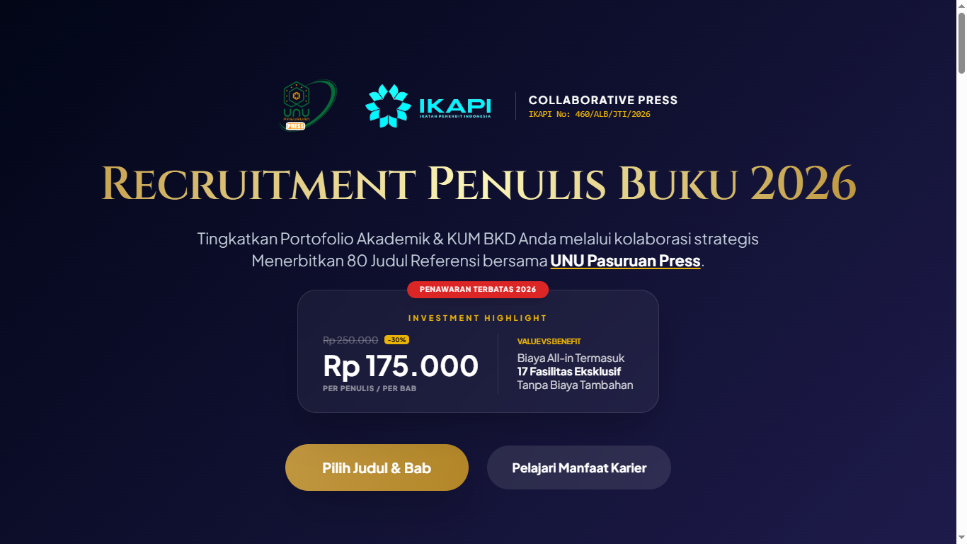 Master Katalog Kolaborasi Buku 2026: Call Author