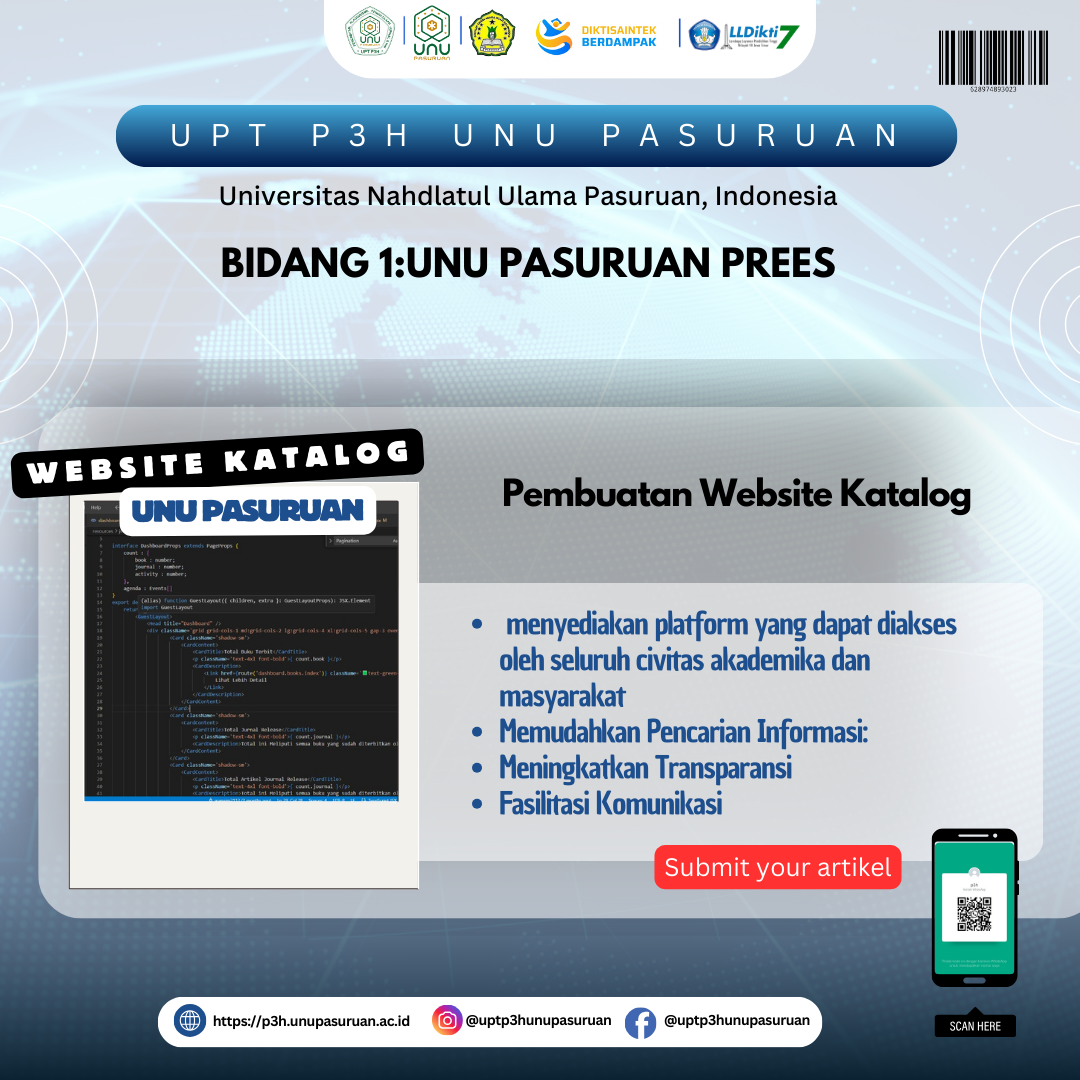 Pembuatan Website Katalog UNU Pasuruan