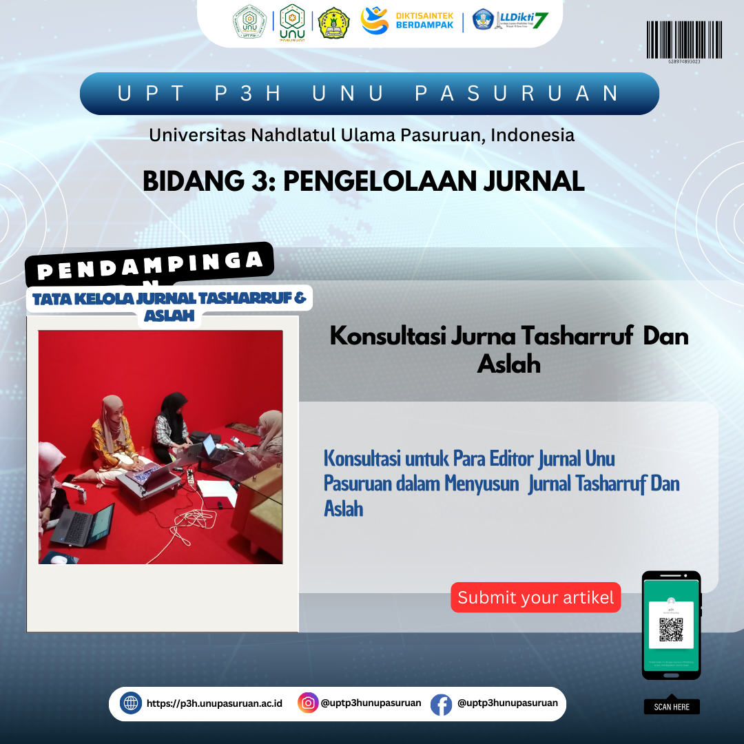 Konsultasi Jurnal Tasharruf dan Aslah