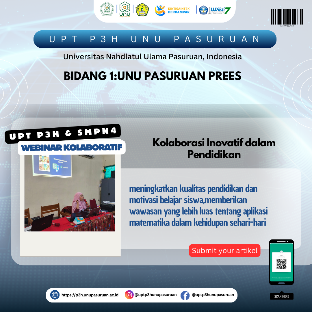 UPT P3H UNU Pasuruan Gelar Webinar Kolaboratif dengan SMPN 4