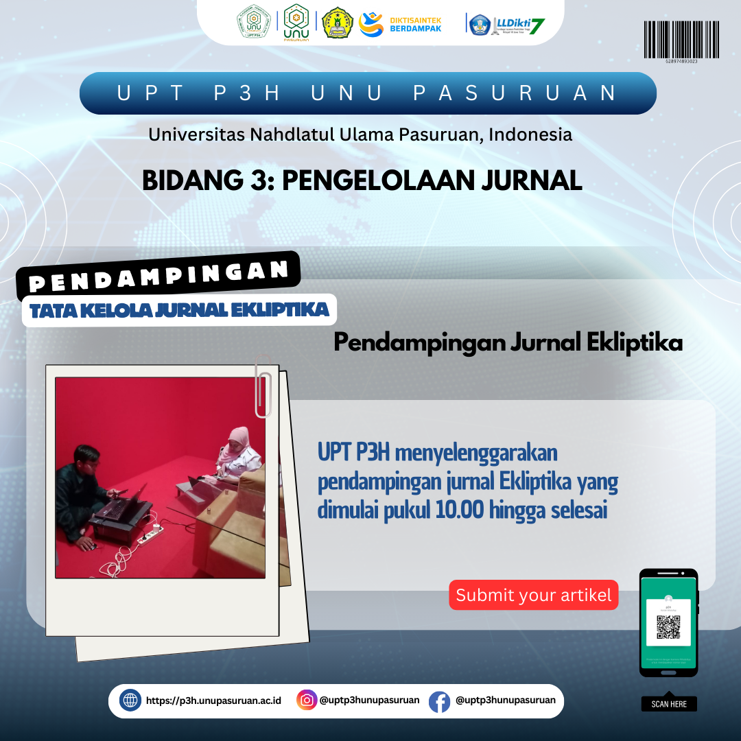 Pendampingan Jurnal Ekliptika di UPT P3H