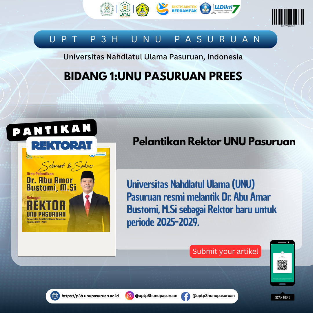 Dr. Abu Amar Bustomi, M.Si Resmi Dilantik Sebagai Rektor UNU Pasuruan 2025–2029