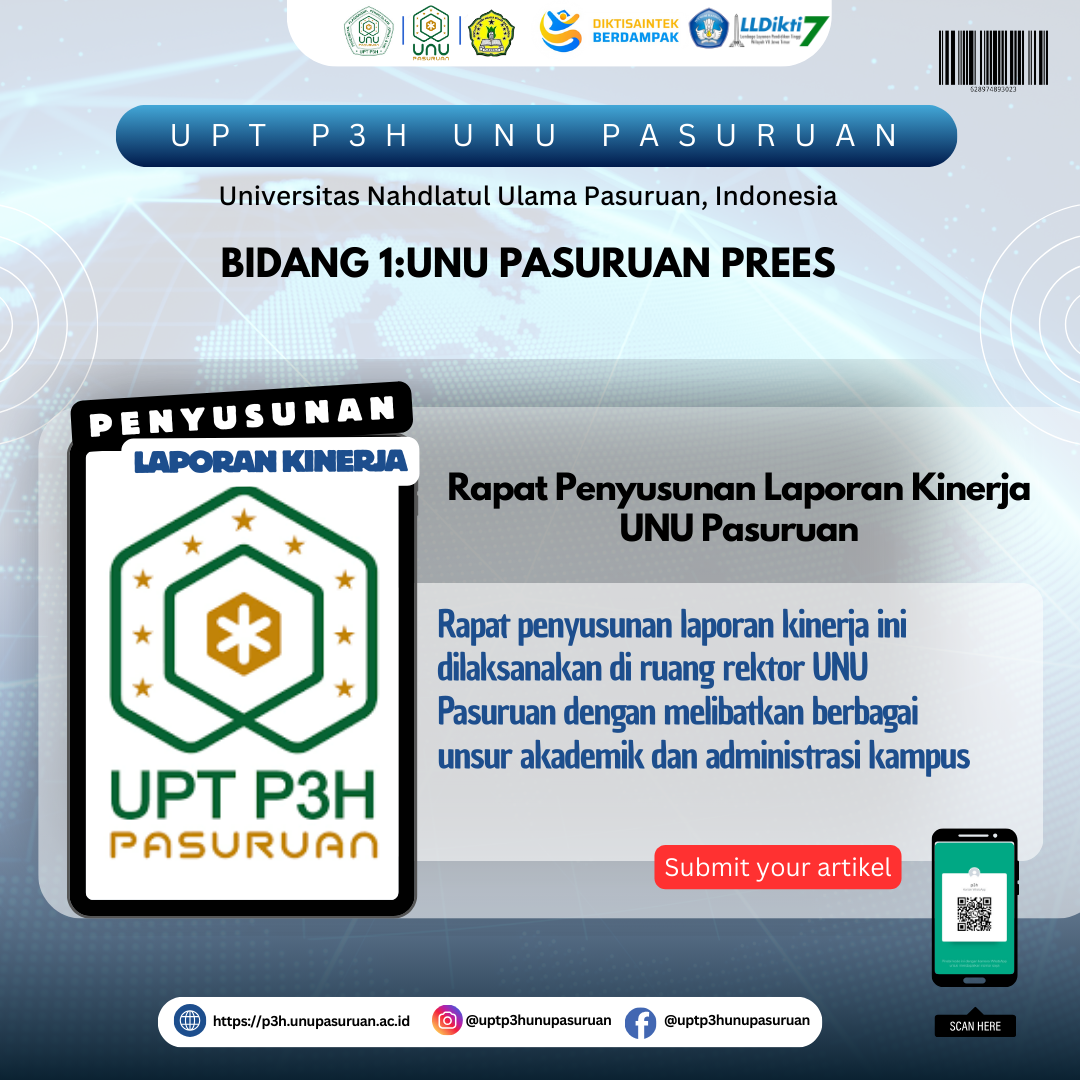 Rapat Penyusunan Laporan Kinerja Rektor UNU Pasuruan Digelar, Libatkan Tim Akademik dan UPT P3H