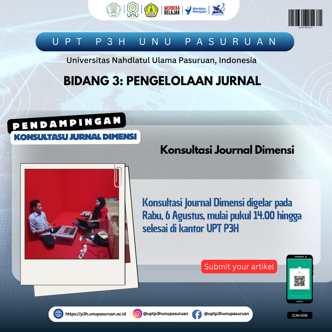 Konsultasi Journal Dimensi, Dorong Kualitas Publikasi Ilmiah di Kantor UPT P3H