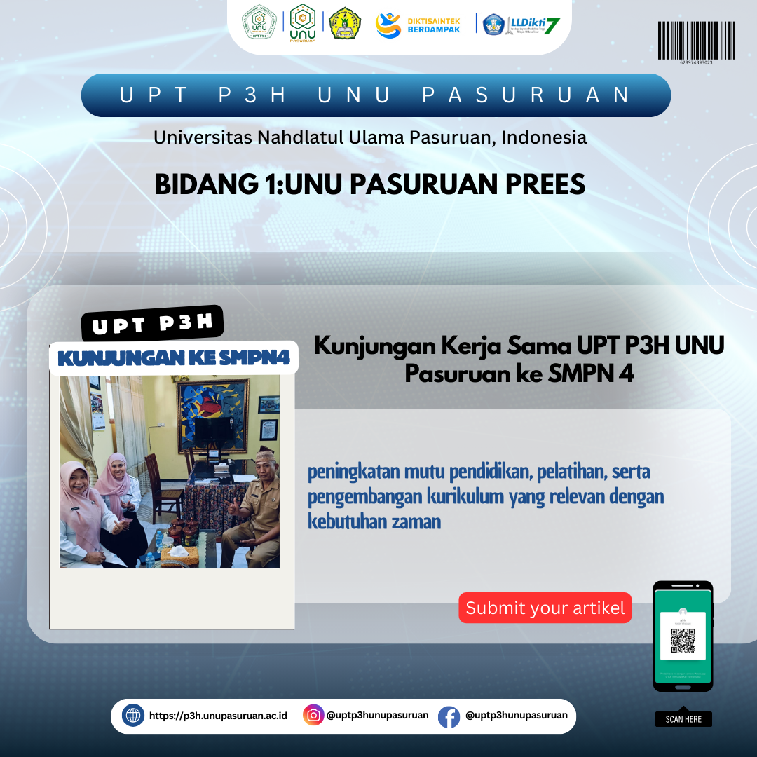 Kunjungan Kerja Sama UPT P3H UNU Pasuruan ke SMPN 4