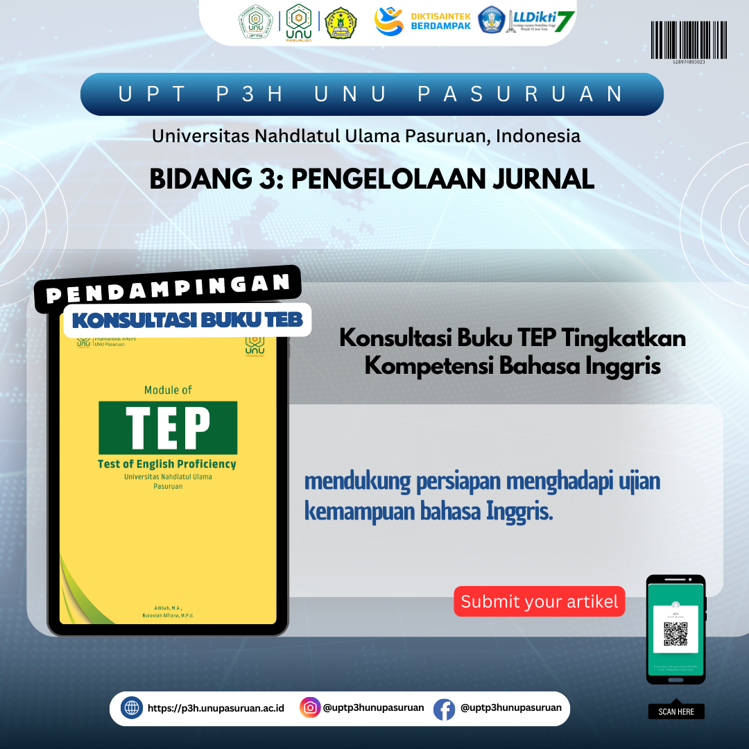 Konsultasi Buku TEP Tingkatkan Kompetensi Bahasa Inggris di UPT P3H UNU Pasuruan