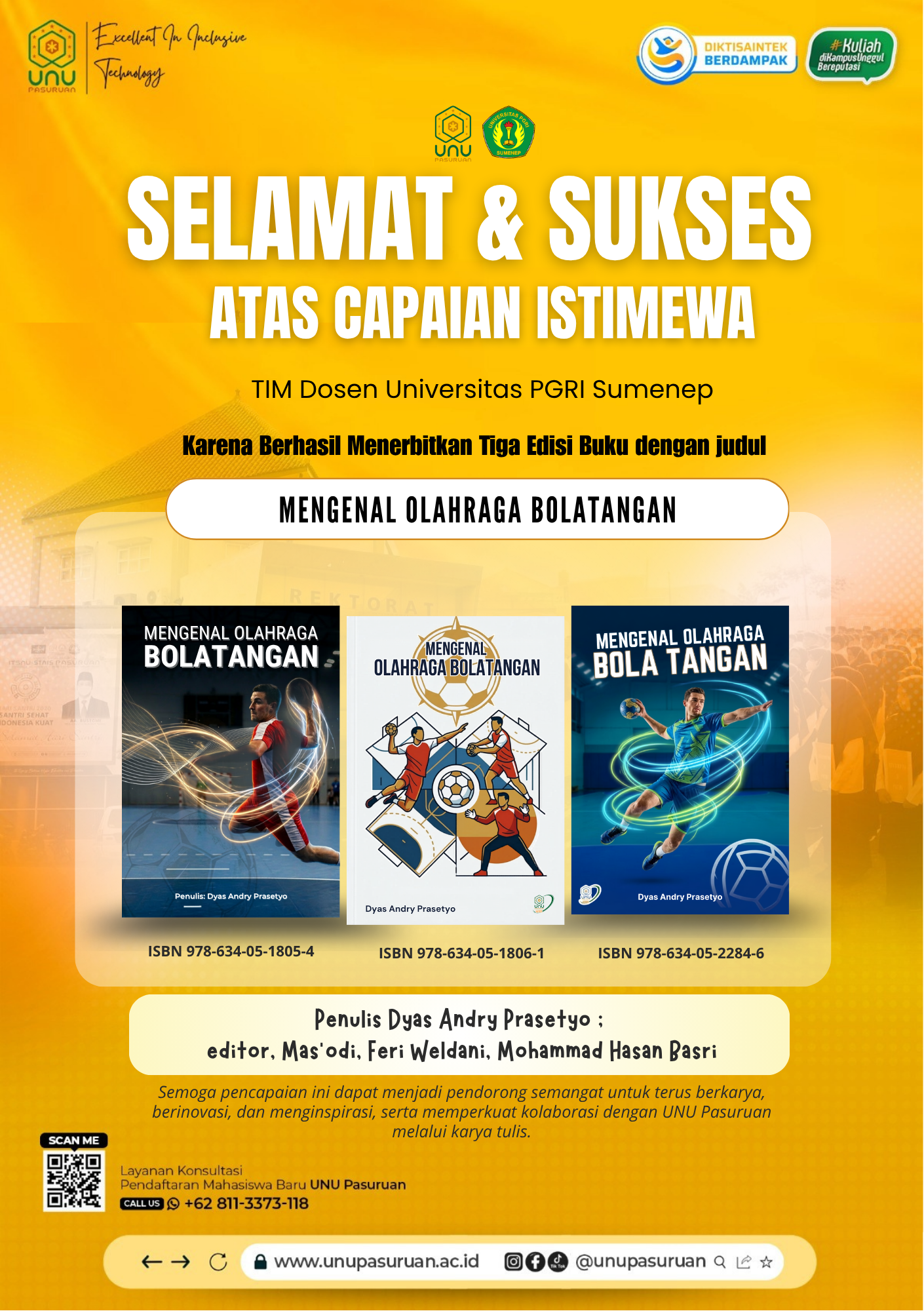 Dosen Universitas PGRI Sumenep Sukses Terbitkan 3 Edisi Buku "Mengenal Olahraga Bolatangan" Ber-ISBN
