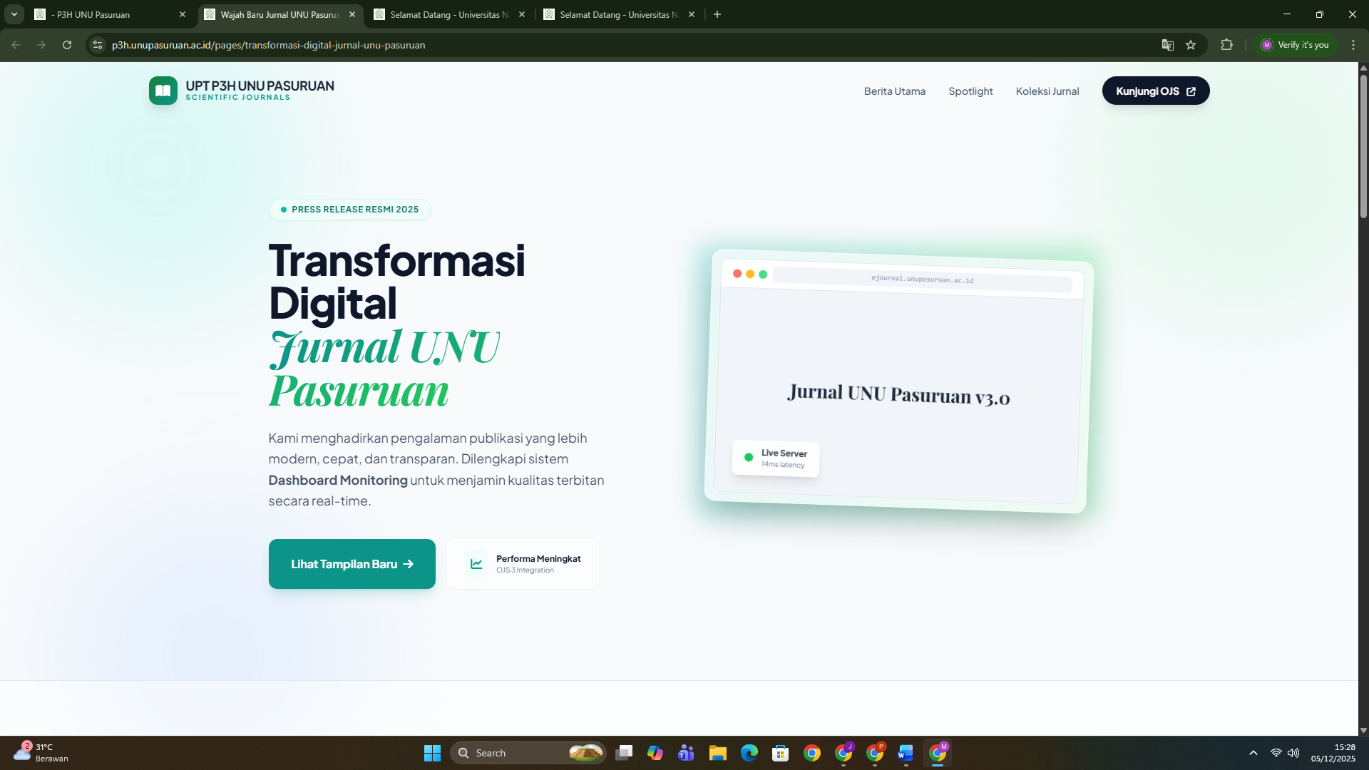 Transformasi Digital Jurnal UNU Pasuruan