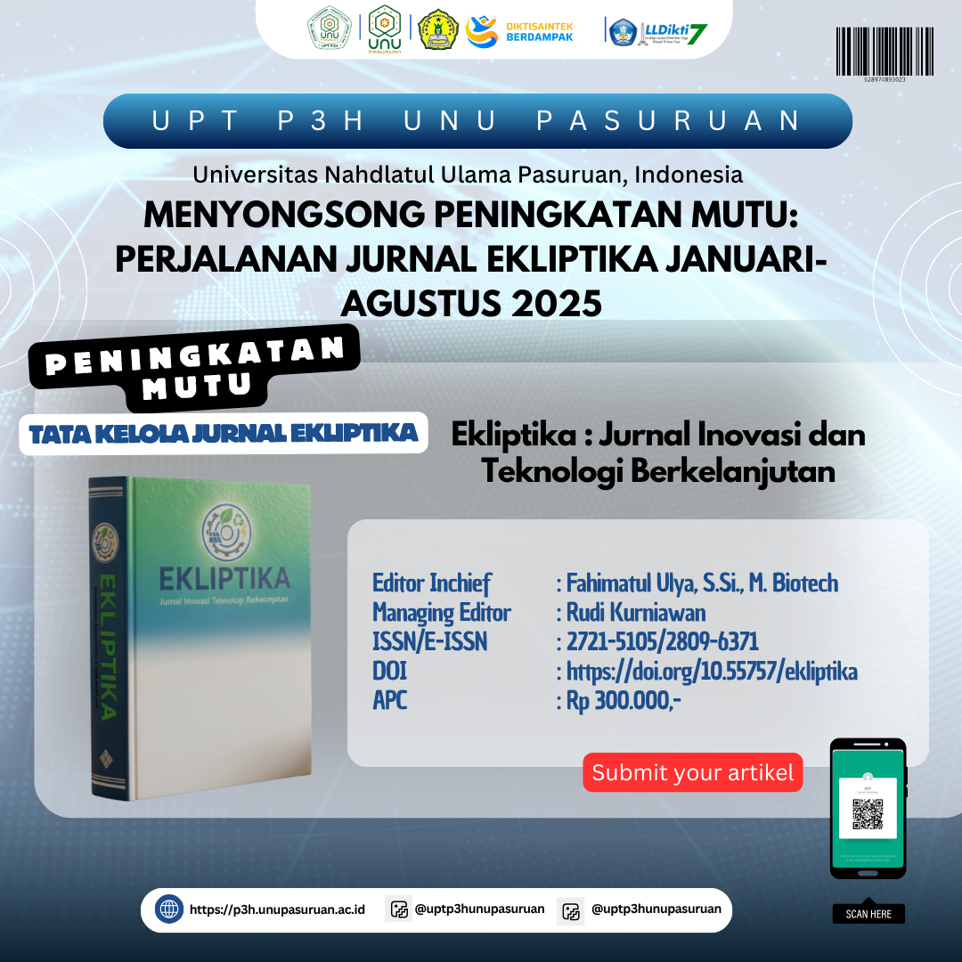 Menyongsong Peningkatan Mutu: Perjalanan Jurnal Ekliptika Edisi Volume 6 Nomor 1 Juli 2025